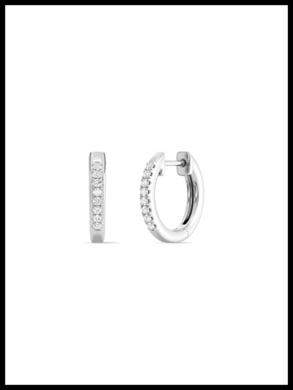 1/10 Carat Lab-Grown Diamond Hoop Earrings in 925 Sterling Silver Hypoallergenic